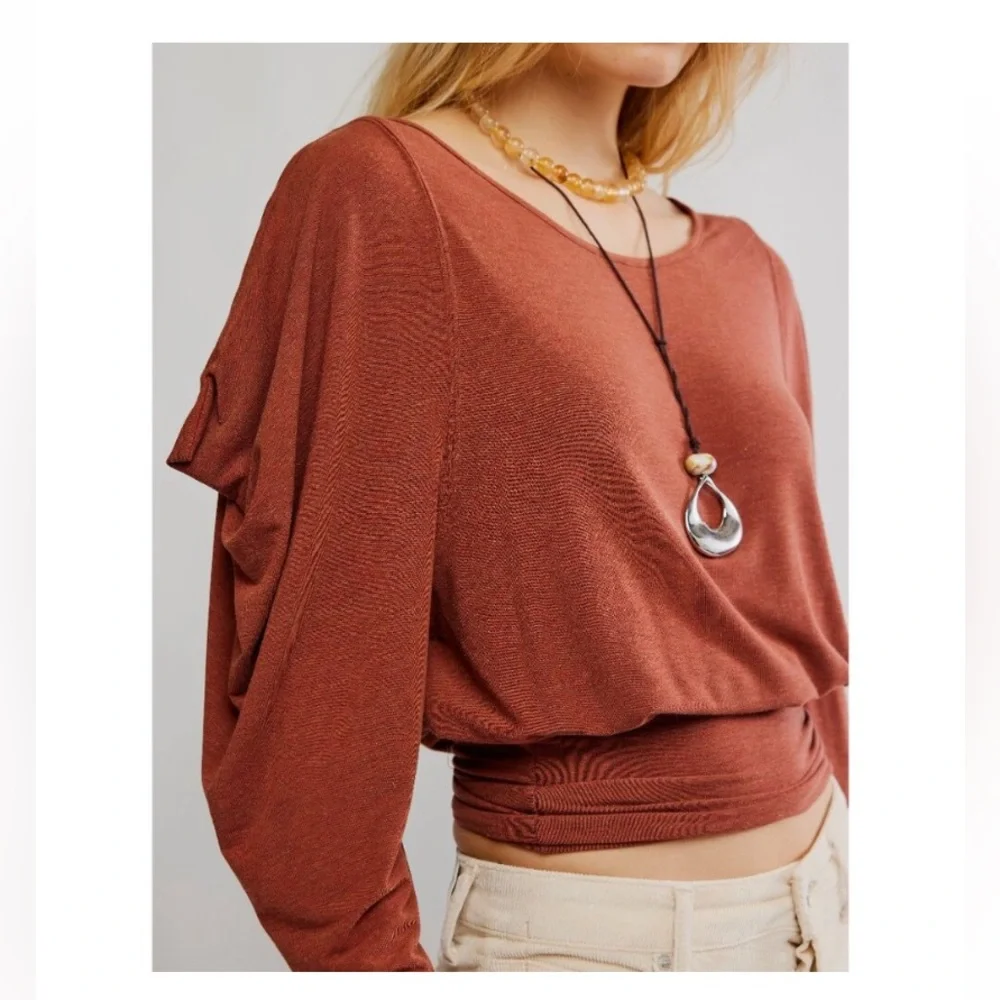 Free People ~ Moxie Long Sleeve ~ Medium ~ 
Color ~ Brick Wall ~ NWT - Picture 5 of 11